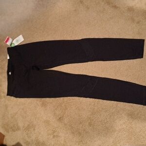NWT Gaiam black leggings with mesh on lower legs